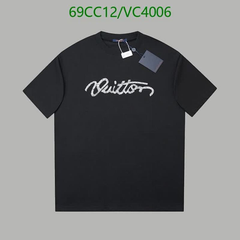 Louis Vuitton Men's Black Cotton Logo T-Shirt - Short Sleeve Casual Top
