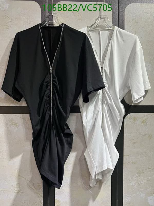 Alexander Wang Cotton Ruched Zipper V-Neck Short Sleeve Top for Women