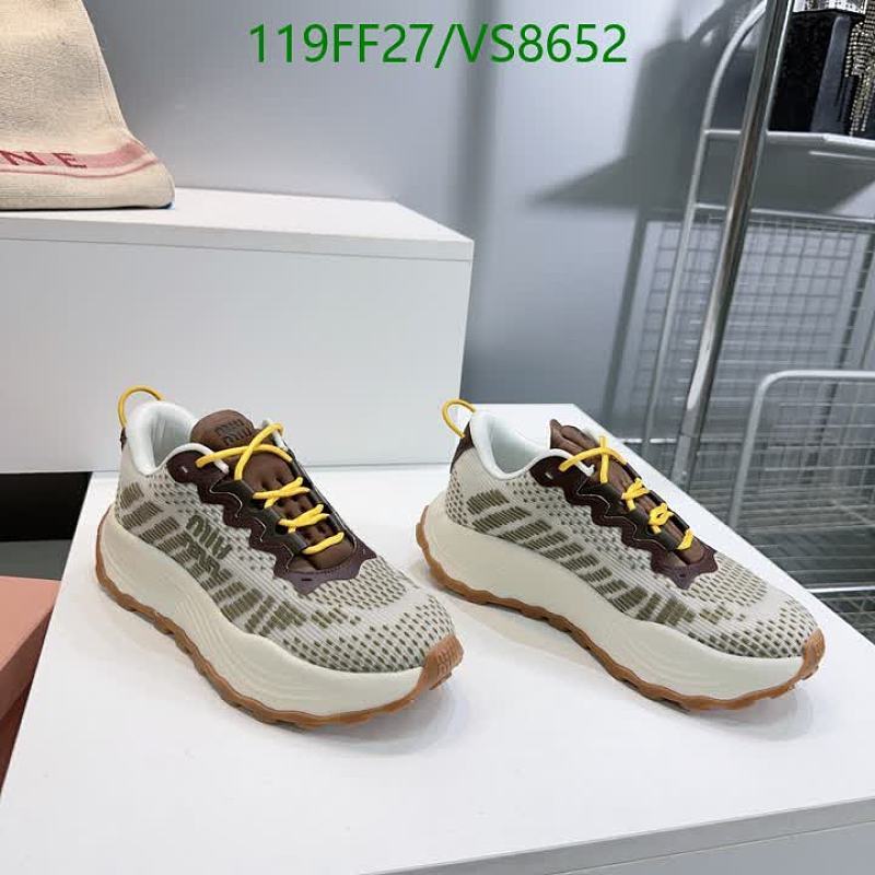 Miu Miu Women's Woven Fabric & Mesh Sneakers - Beige/Brown