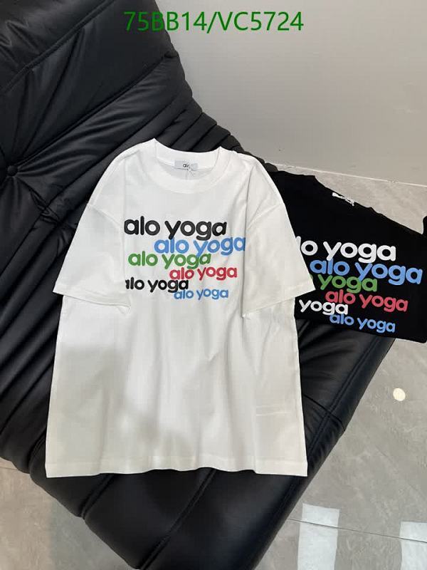 Alo Yoga Cotton Graphic Multicolor Logo Tee - Comfortable & Stylish Everyday Wear