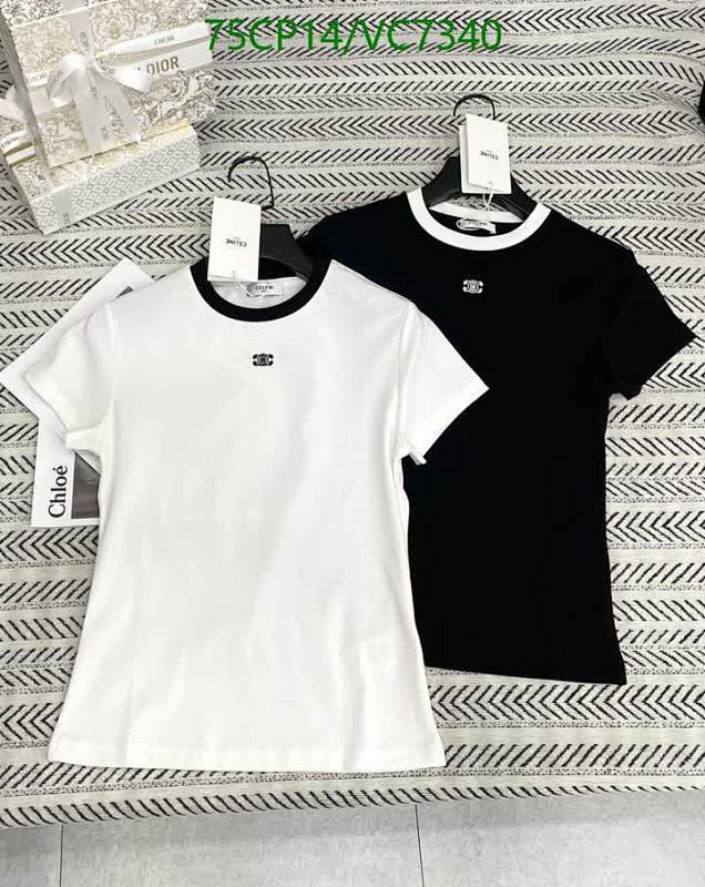 Celine Women's Cotton Crew Neck T-Shirt - Short Sleeve Casual Top