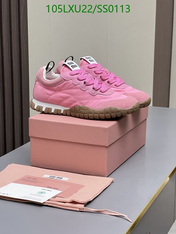 Miu Miu Women's Pink Low-Top Sneakers with Suede and Canvas Accents