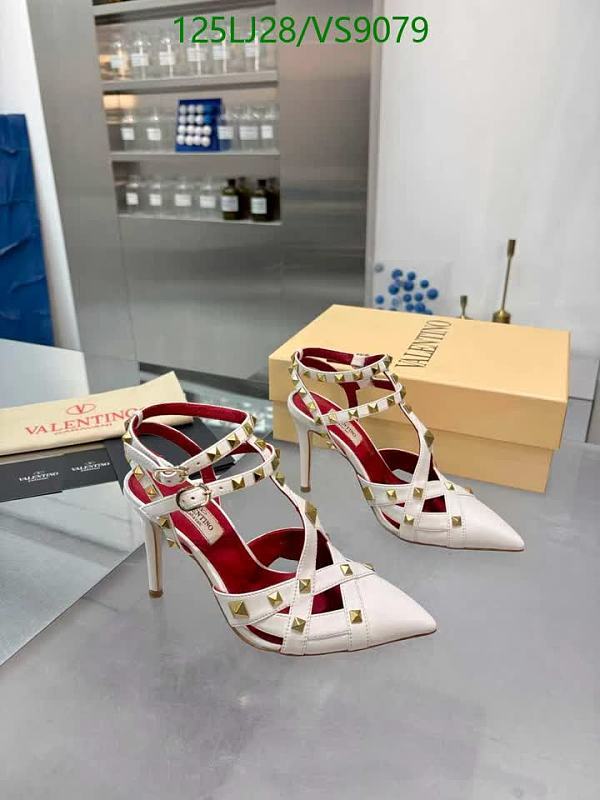 Valentino Women's White Sheepskin Studded Heeled Sandals