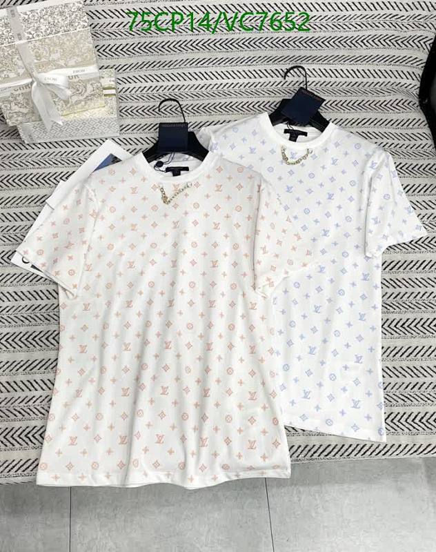 Louis Vuitton Monogram Crewneck T-Shirt - Premium Cotton Blend for Comfort