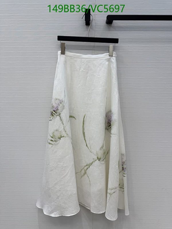 Alberta Ferretti Floral Linen Midi Skirt - Elegant & Lightweight for Women