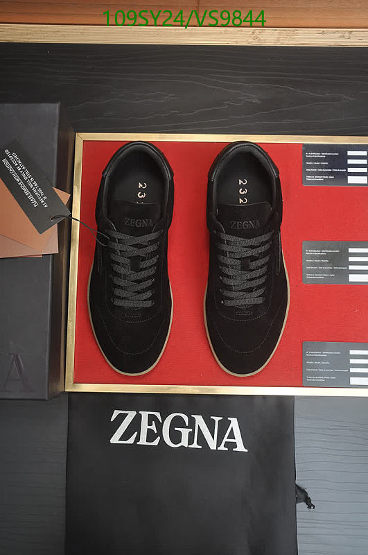 Zegna Men's Suede Leather Low-Top Sneakers
