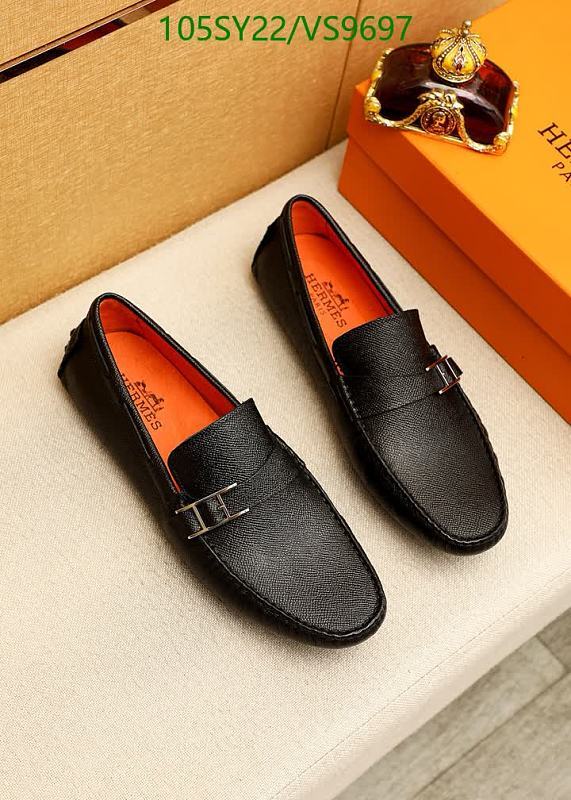 Hermes Men's Black Leather Loafers - Elegant Driving Shoes