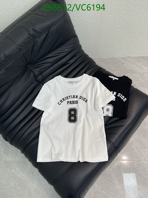 Christian Dior Paris Number 8 Cotton T-Shirt - Short Sleeve Crew Neck Top