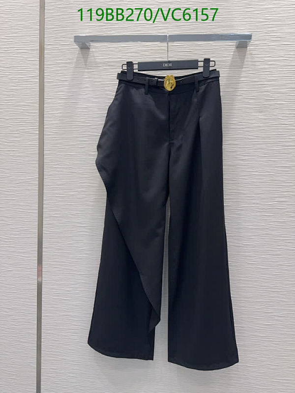 Dior Elegant Black Polyester Wide-Leg Trousers with Unique Belt Detail