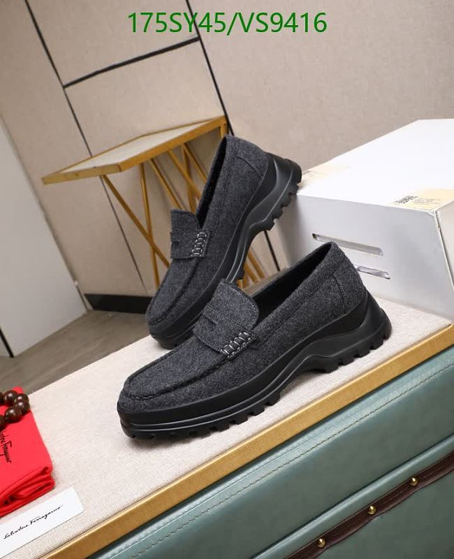 Salvatore Ferragamo Men's Charcoal Wool Blend Loafers - EU 39-46