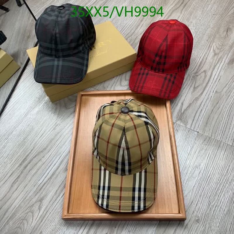 Burberry Plaid Baseball Cap Adjustable Strap Classic Check Design