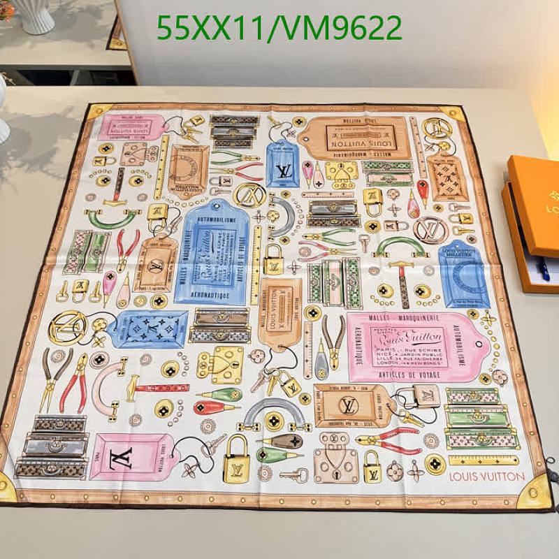 Louis Vuitton Mulberry Silk Scarf 90x90cm - Elegant Accessory