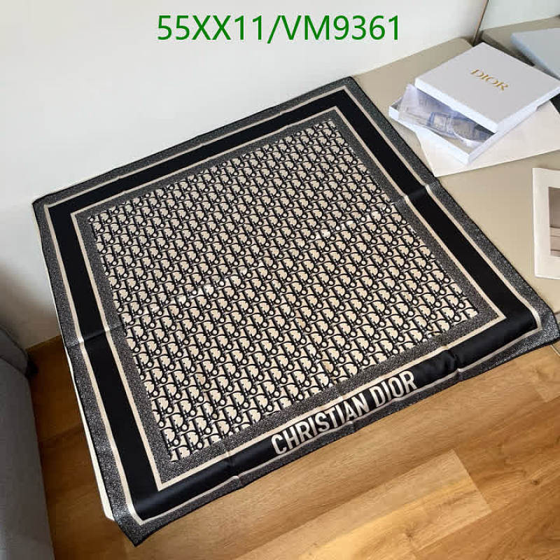 Christian Dior Designer Scarf - Luxury Mulberry Silk 90x90cm