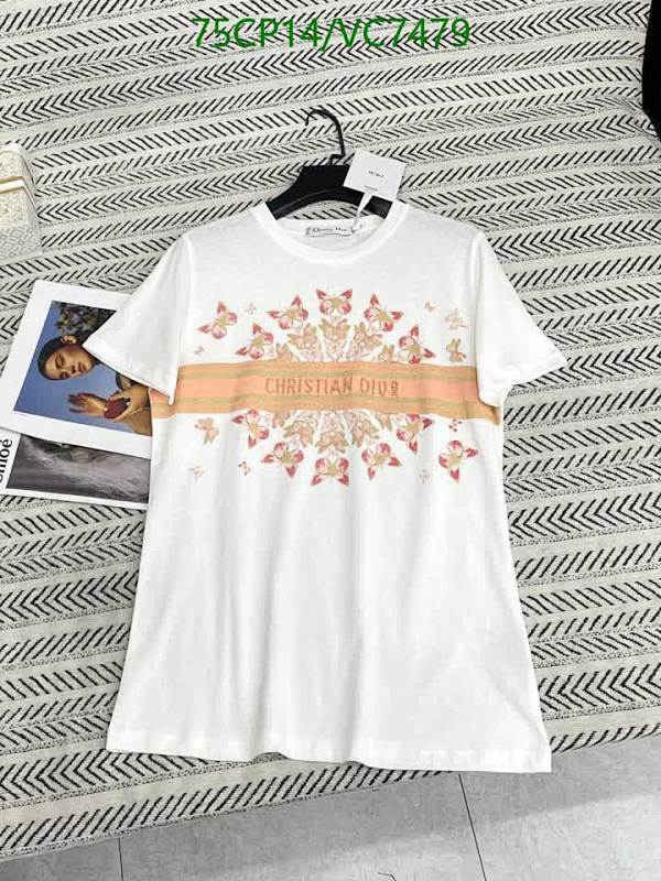 Dior Butterfly & Floral Print Cotton T-Shirt - Comfortable & Stylish White Top