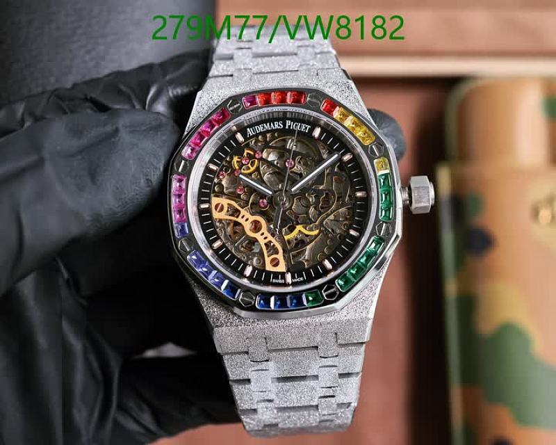 Audemars Piguet Automatic Mechanical Skeleton Watch with Gemstone Bezel