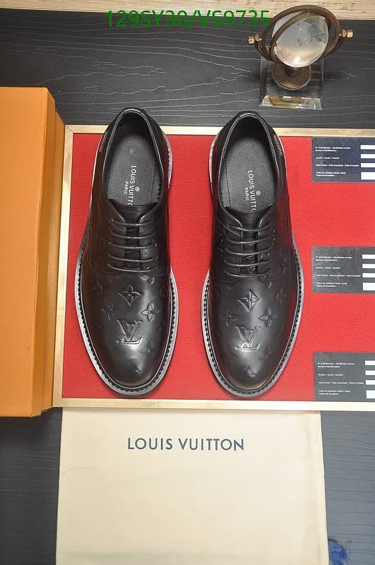 Louis Vuitton Men's Embossed Monogram Leather Oxford Shoes