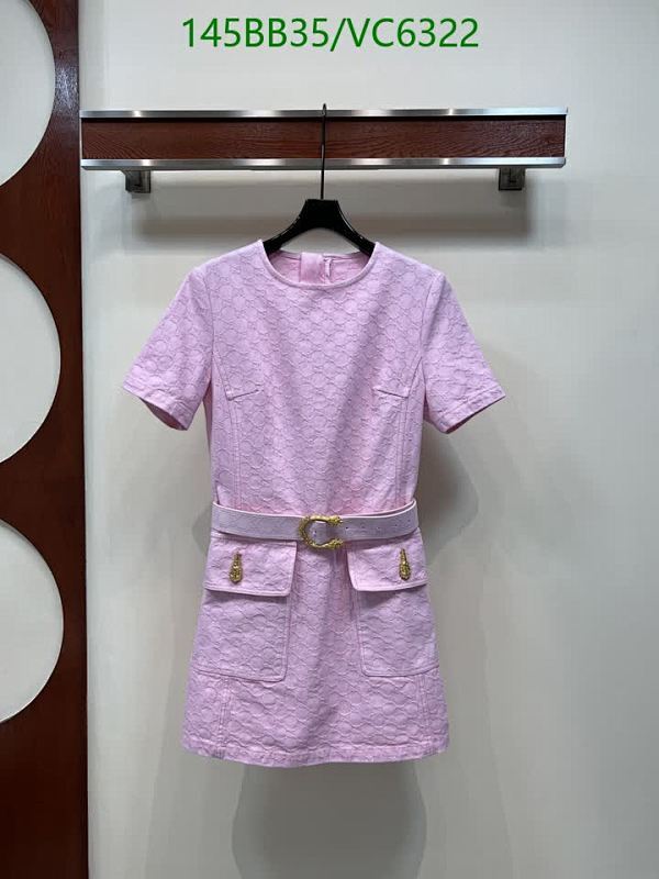 Gucci Women's Pink Cotton Mini Dress with GG Monogram & Belt Detail