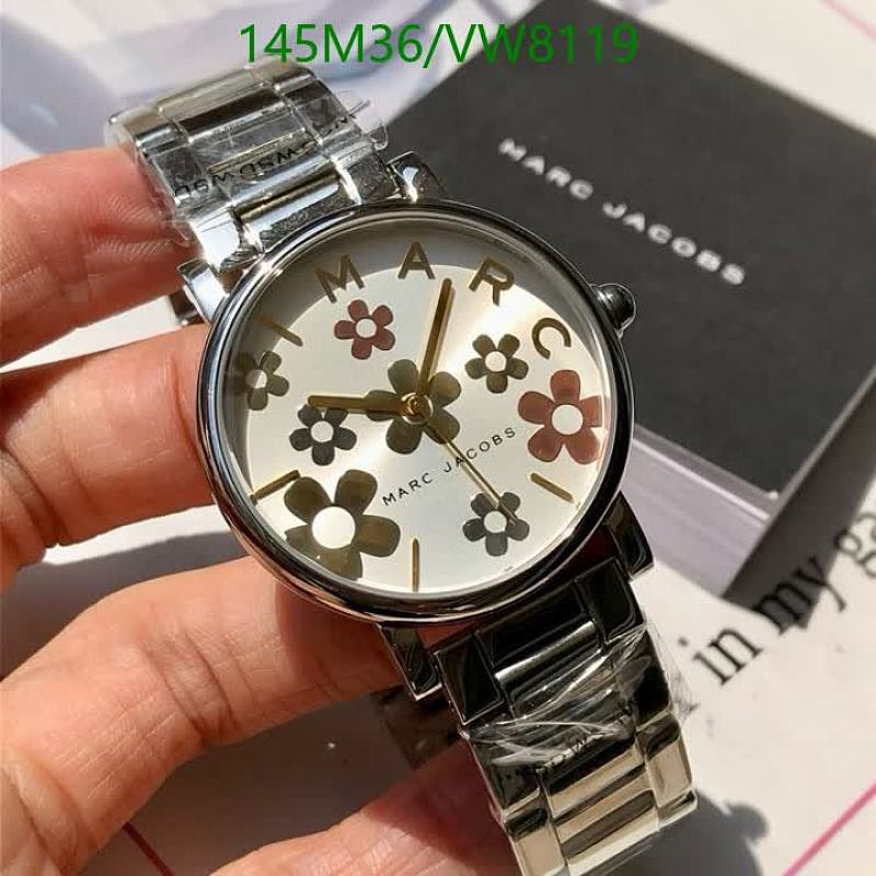Marc Jacobs Women's Stainless Steel Quartz Watch with Flower Dial 36mm