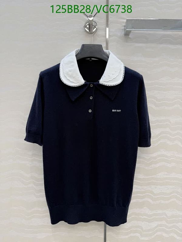 Miu Miu Women's Wool Polo Shirt with Peter Pan Collar - Elegant & Comfortable