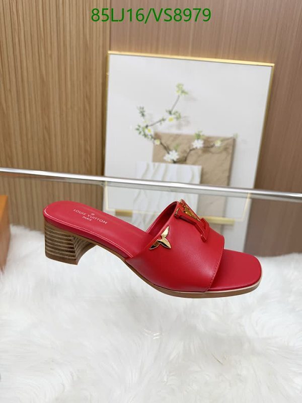 Louis Vuitton Women's Red Cowhide Slip-On Heeled Mules - Size EU 35-44