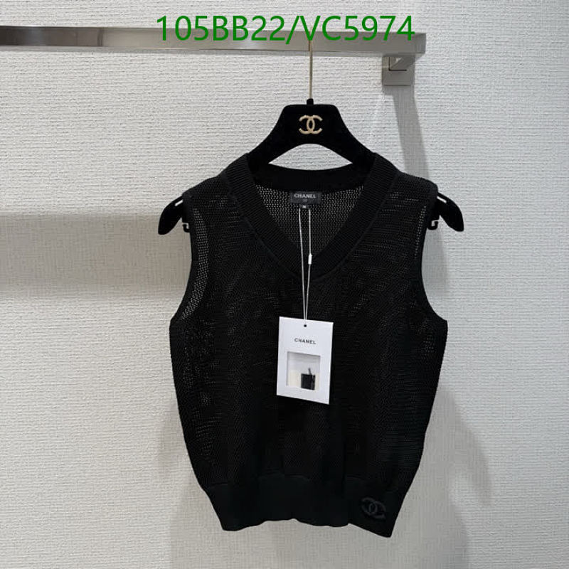 Chanel Knitted V-Neck Vest for Women - Stylish Sleeveless Top