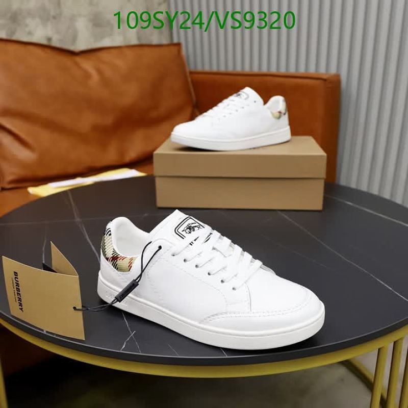 Burberry Men's White Leather Low-Top Sneakers