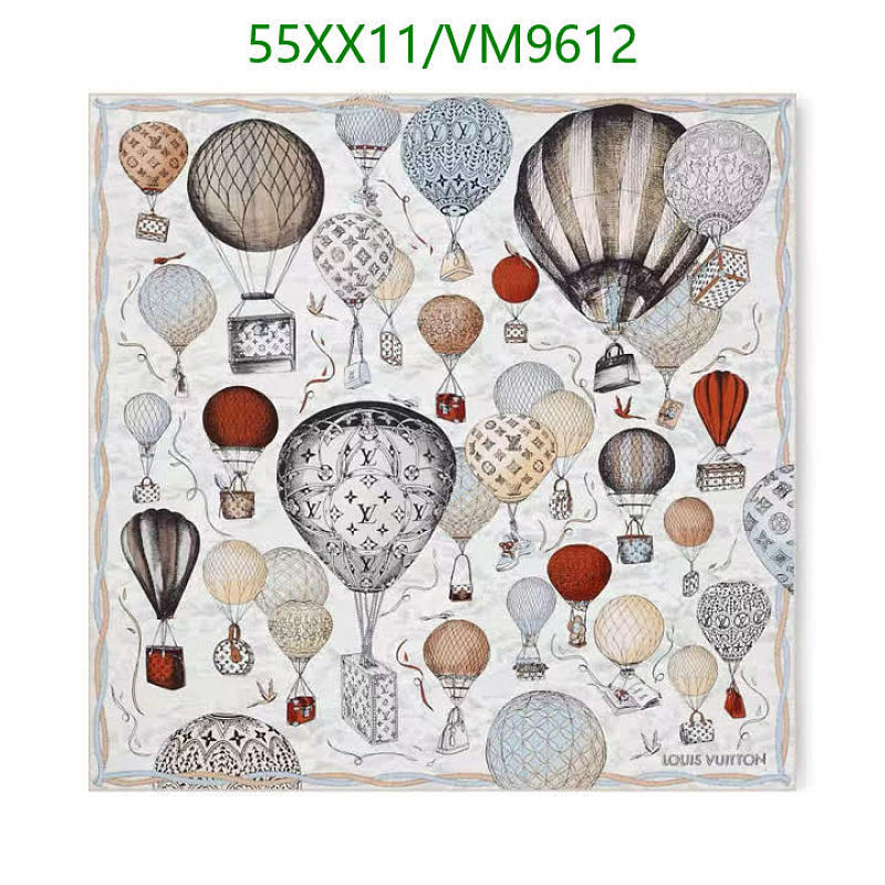 Louis Vuitton Mulberry Silk Scarf - Hot Air Balloon Print 90x90cm