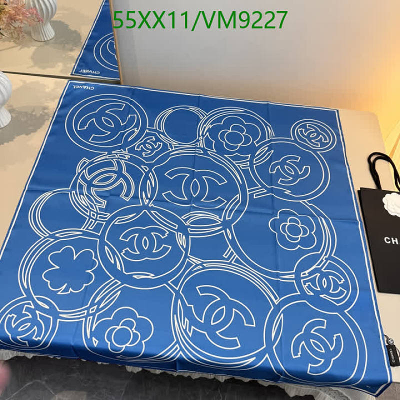 Chanel Blue Silk Scarf 90x90cm - Elegant & Luxurious Accessory