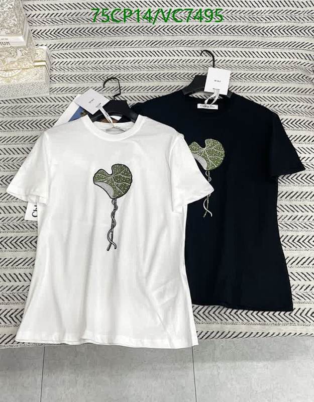 Dior Unisex Cotton T-Shirt with Unique Leaf Print - Short Sleeve Casual Top