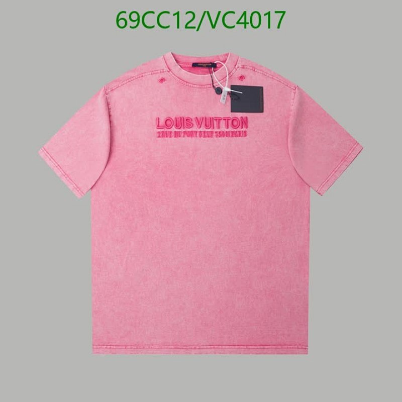Louis Vuitton Pink Washed Cotton Short Sleeve T-Shirt - Comfortable & Stylish