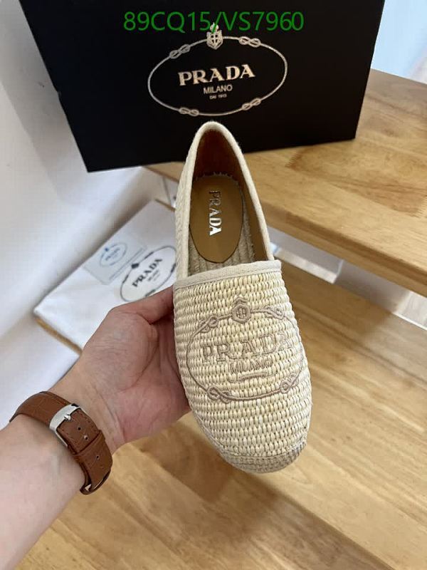 Prada Women's Espadrille Flats - Stylish Fabric Slip-On Shoes for Everyday Wear