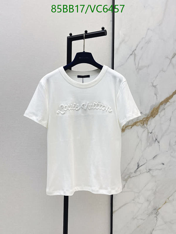 Louis Vuitton Unisex Embroidered Logo White Cotton T-Shirt - VC6457