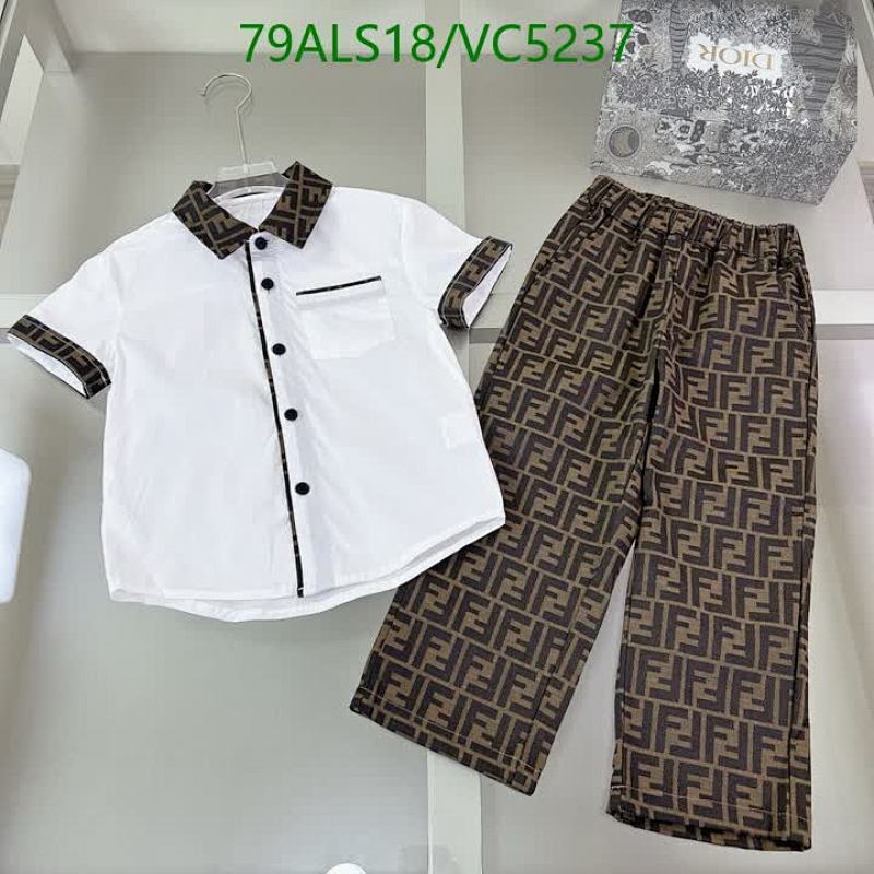 Fendi Kids' FF Logo Cotton Shirt & Pants Set - Comfortable & Stylish Children's Outfit 2 Fendi Kids' FF Logo Cotton Shirt & Pants Set - Comfortable & Stylish Children's Outfit