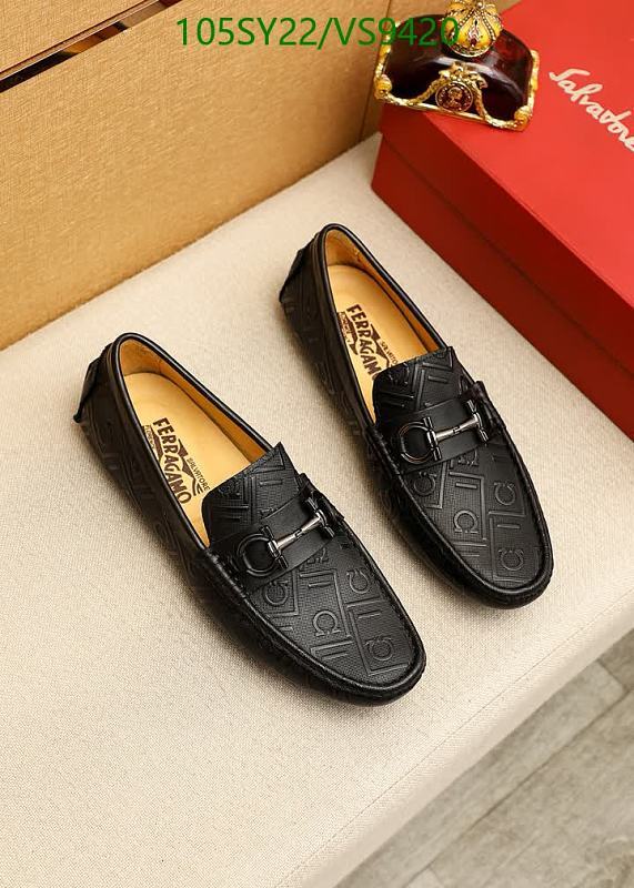 Salvatore Ferragamo Men's Black Leather Gancini Loafers - EU 38-47