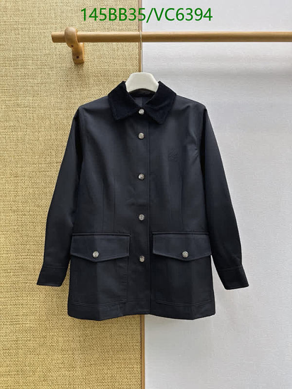 Loewe Women's Black Cotton Jacket with Corduroy Collar - Stylish Outerwear