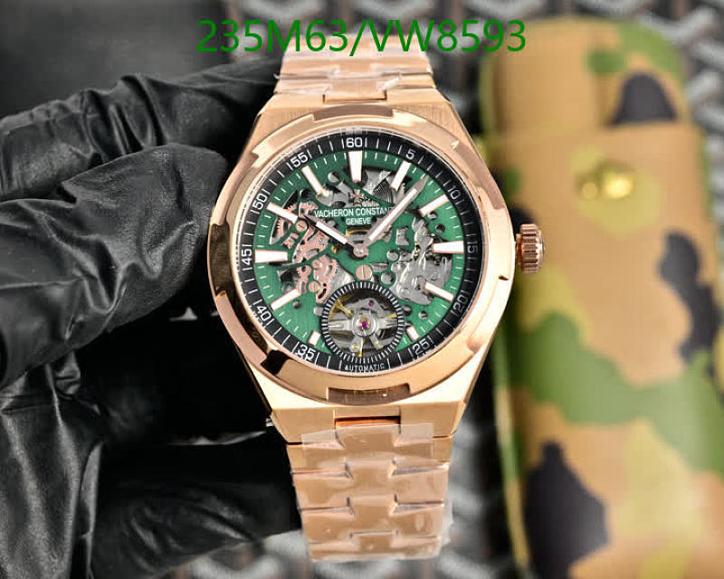 Vacheron Constantin Automatic Mechanical Watch - Rose Gold & Green Skeleton Dial