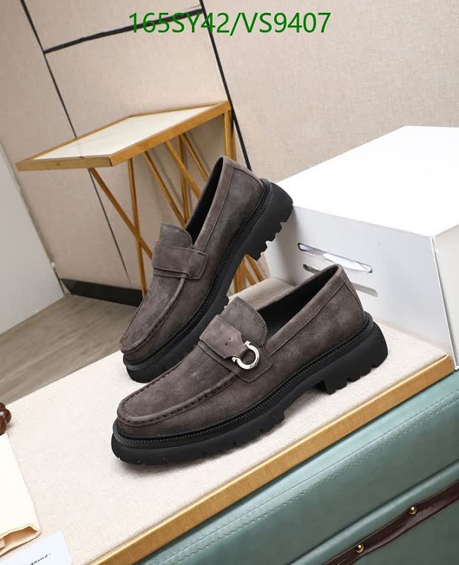 Ferragamo Men's Suede Loafer Shoes - Calf Leather, EU 39-46