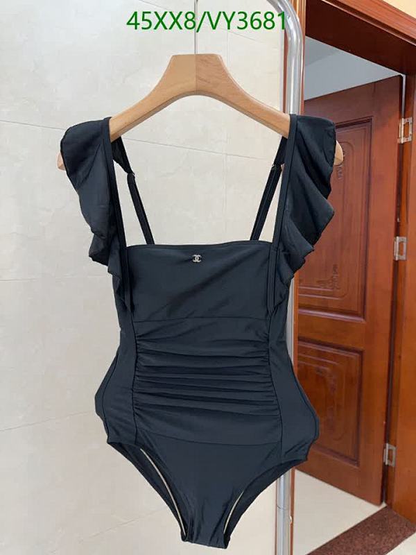 Chic Ruffled One-Piece Swimsuit for Women - Elegant Black Swimwear