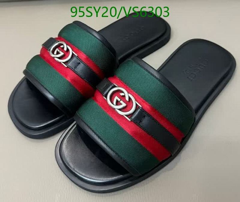 Gucci Men's GG Interlocking Slider Sandals - Classic Web Stripe Design