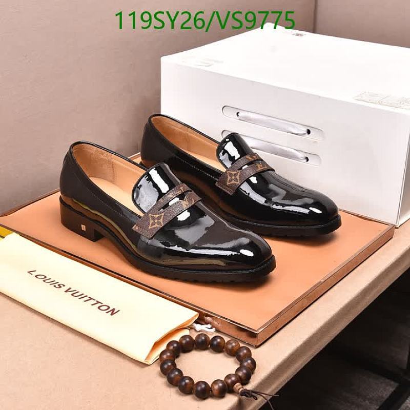 Louis Vuitton Men's Black Patent Leather Loafers