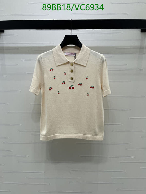 Valentino Knitted Polo Shirt with Cherry Embroidery - Short Sleeve Designer Top