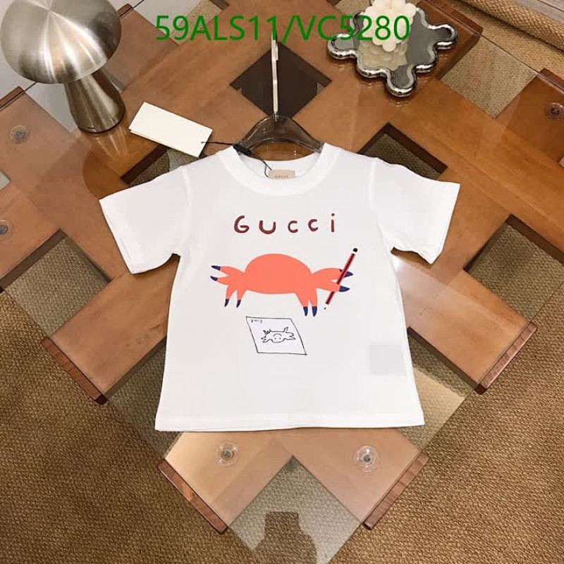 Gucci Kids' Cotton T-Shirt with Crab Graphic Print - Comfortable Toddler Apparel