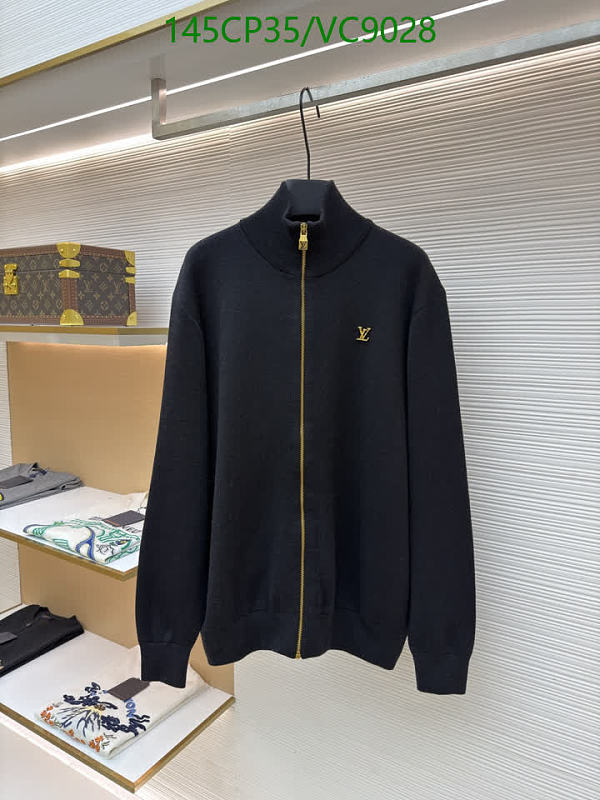 Louis Vuitton Black Zip-Up Mock Neck Sweater for Men