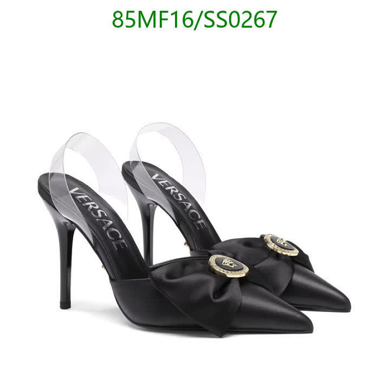 Versace Women's Black Silk Pointed Toe Pumps with Medusa Head Embellishment