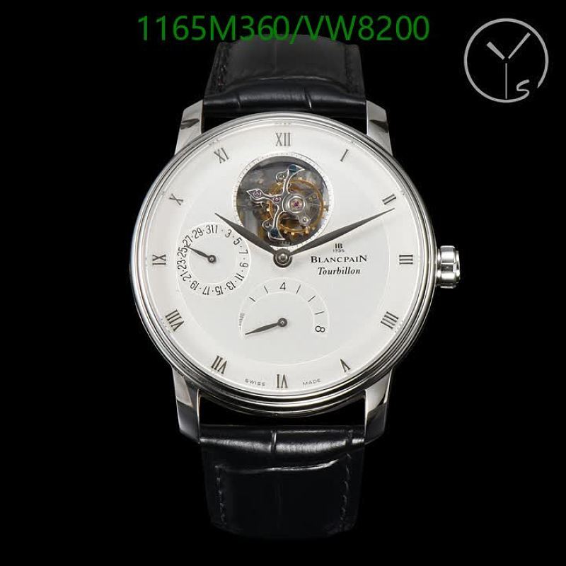 Blancpain Tourbillon Automatic Mechanical Watch - Sapphire Mirror, Genuine Leather