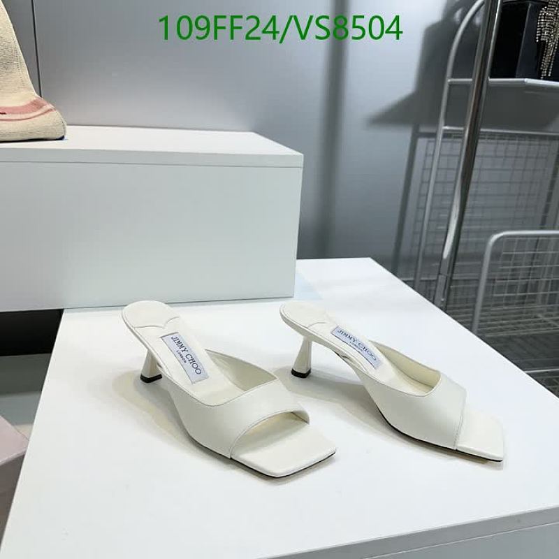 Jimmy Choo Women's White Sheepskin Square Toe Block Heel Mules - Size EU 35-41