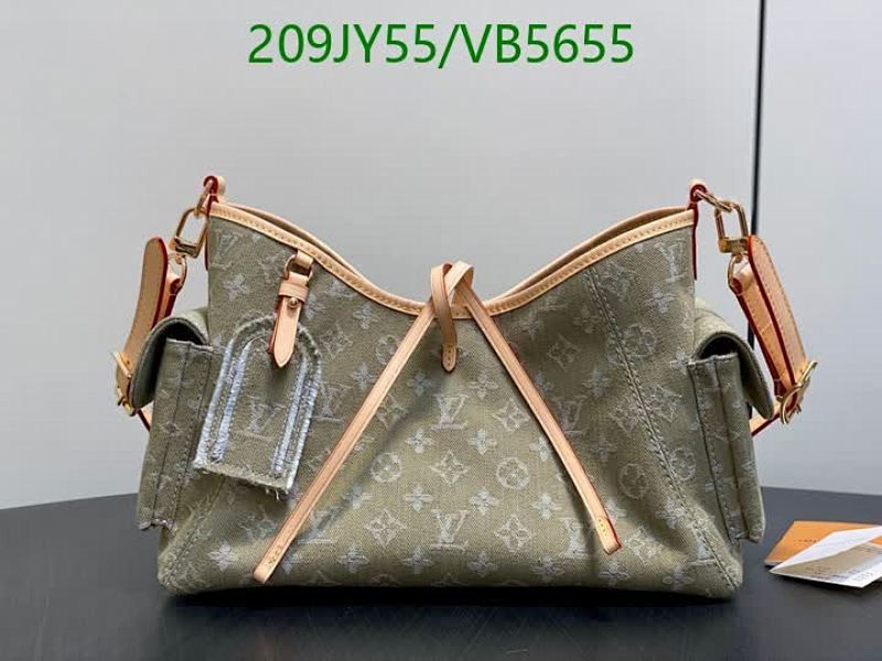 Louis Vuitton Everyday Handbag - Denim & Genuine Leather Shoulder Bag