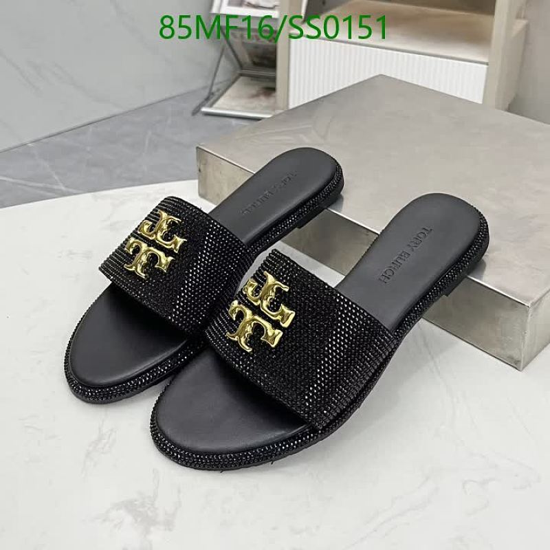 Tory Burch Women's Embellished Logo Slide Sandals - Luxurious Comfort