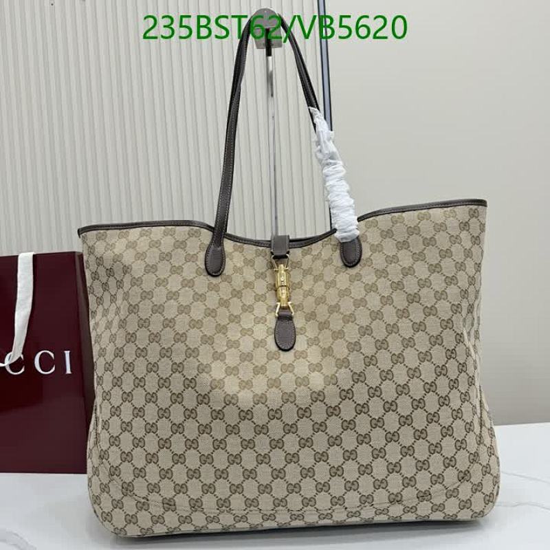 Gucci Canvas & Genuine Leather Tote Bag - Stylish Everyday Shoulder Handbag
