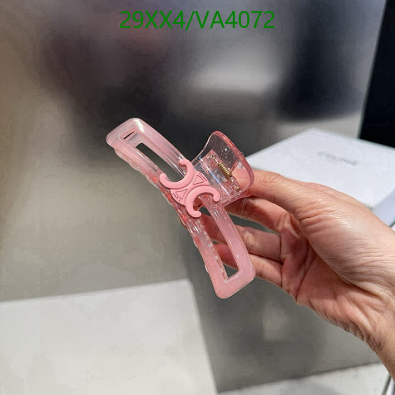 Chic Celinee Pink Transparent Claw Clip with Triomphe Logo - Stylish Hair Accessory